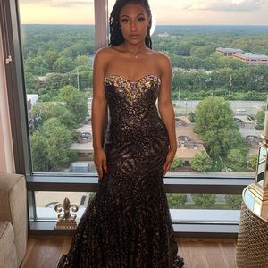 Animal sprint sequin gown